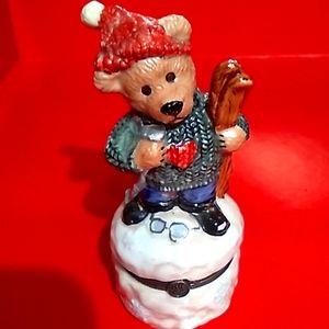 Boyds Christmas Le Bearmoge Skier Knut Racer - w/ a surprise inside a mini bear.